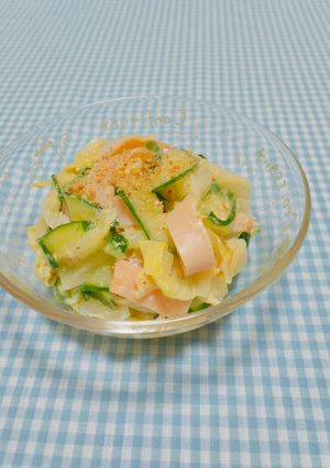 キャベツとハムの胡麻マヨサラダ❀-レシピのメイン写真