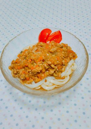 〖キーマカレー☆冷やしうどん〗-レシピのメイン写真