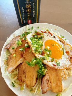 焼肉の生だれで大人気チャーシューエッグ丼-レシピのメイン写真