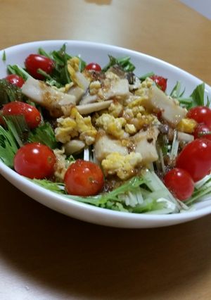エリンギ好きの♪水菜サラダ-レシピのメイン写真