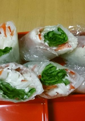 生ハムと豆腐の生春巻き(^○^)-レシピのメイン写真