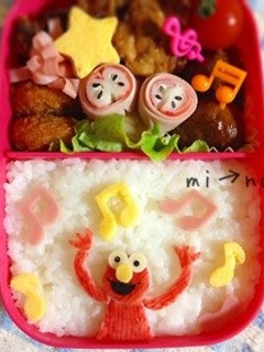 キャラ弁☆エルモの簡単お弁当-レシピのメイン写真