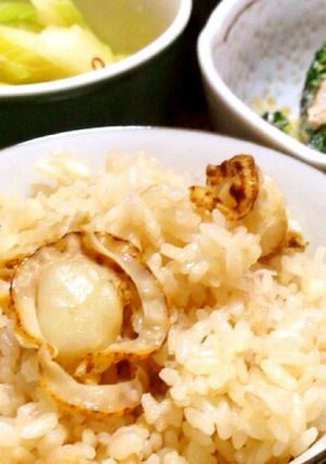 簡単！ベビーホタテの炊き込みご飯-レシピのメイン写真