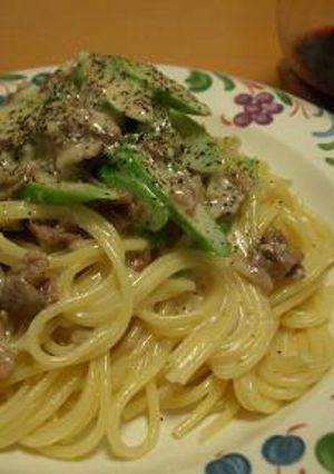牛肉とアスパラのクリームパスタ-レシピのメイン写真
