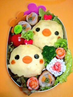 オムライスでひよこさん♡キャラ弁-レシピのメイン写真