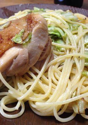 キャベツと鳥肉の塩パスタ-レシピのメイン写真