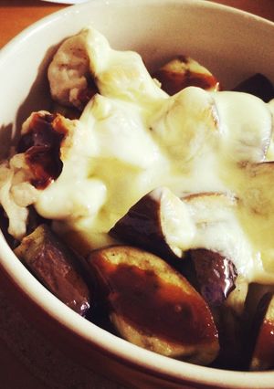 豚しゃぶ肉の茄子味噌チーズ-レシピのメイン写真
