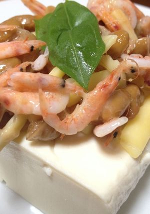納豆と桜えびの豆腐のせ-レシピのメイン写真