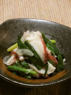 行者にんにくとタコの酢みそ和え♪-レシピのメイン写真
