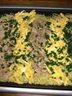 安くて簡単! ホットプレート瓦そば-レシピのメイン写真