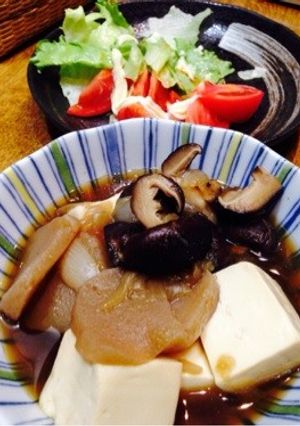 血圧＆減量煮物「椎茸玉ねぎ豆腐煮物〜♫」-レシピのメイン写真