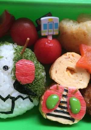 キャラ弁★仮面ライダー1号＆V3-レシピのメイン写真