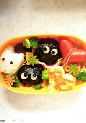 まっくろくろすけ弁当-レシピのメイン写真