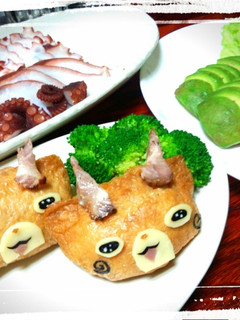 妖怪ウォッチ♪コマジロウおいなり♪キャラ弁-レシピのメイン写真
