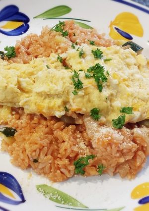 冷やご飯でオムライス風トマトリゾット-レシピのメイン写真
