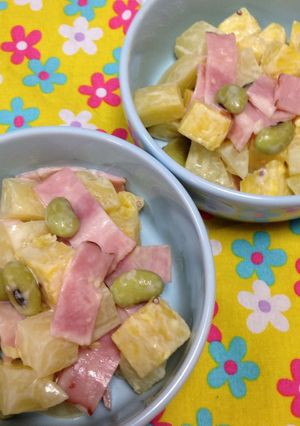 さつまいもと枝豆のハニーマスタードサラダ-レシピのメイン写真