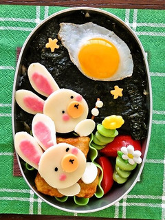 お月見弁当 【キャラ弁】-レシピのメイン写真
