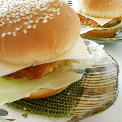 食品サンプル モスバーガー風 フィッシュバーガー