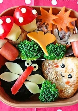 秋の遠足弁当　【キャラ弁】-レシピのメイン写真