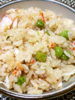 花咲ガニとグリーンピースの炊き込みご飯-レシピのメイン写真