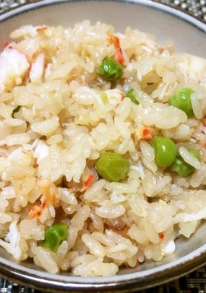 花咲ガニとグリーンピースの炊き込みご飯-レシピのメイン写真