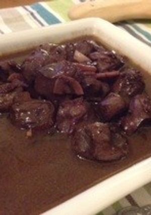 砂肝の赤ワイン煮込み-レシピのメイン写真
