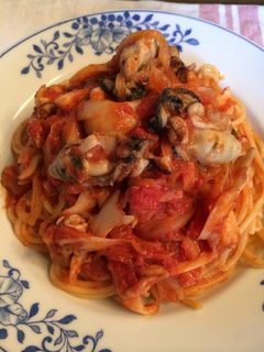 牡蠣のトマトソースパスタ-レシピのメイン写真