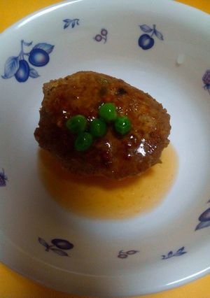 エノキ豆腐ハンバーグ甘辛生姜ソース♪-レシピのメイン写真
