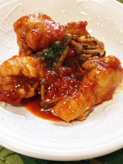 トマト缶で♡手羽元のトマト煮込み♡-レシピのメイン写真
