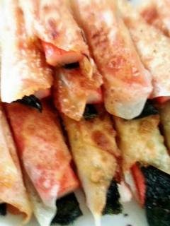 こりゃうまーい!カニカマくるくる磯辺焼き-レシピのメイン写真