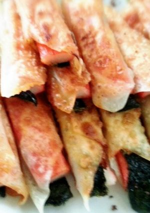こりゃうまーい！カニカマくるくる磯辺焼き-レシピのメイン写真