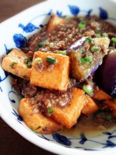 揚げなすと厚揚げの味噌挽き肉炒め☆-レシピのメイン写真