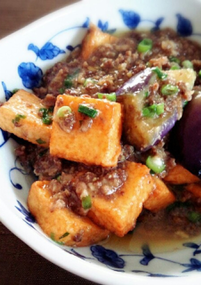 揚げなすと厚揚げの味噌挽き肉炒め☆-レシピのメイン写真