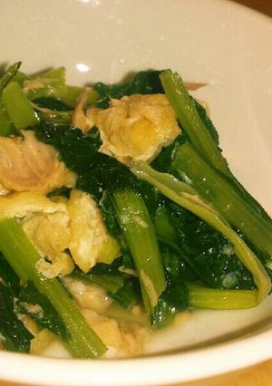 小松菜・油揚げ・ツナの炒めもの-レシピのメイン写真