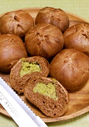 ココア風味のそら豆のアンパン-レシピのメイン写真
