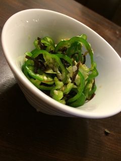ピーマンの塩昆布和え-レシピのメイン写真