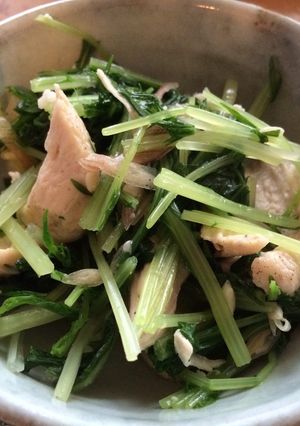 水菜と鶏ムネの塩麹サラダ-レシピのメイン写真