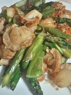 ホタテとアスパラのバター炒め-レシピのメイン写真