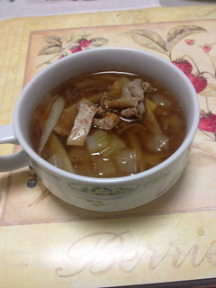 ごぼうたっぷり、醤油味スープ-レシピのメイン写真