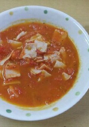 簡単濃厚 トマトとハムのスープ-レシピのメイン写真