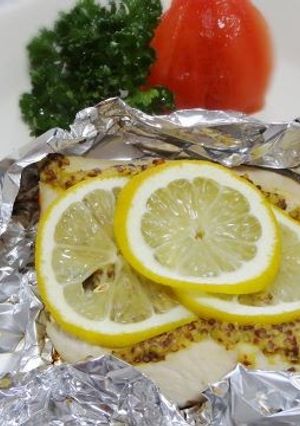 鶏胸肉の粒マスタード＆レモンホイル焼き-レシピのメイン写真
