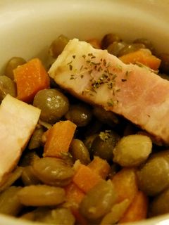 レンズ豆とベーコン炒め…クミン風味…-レシピのメイン写真