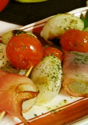 ペコロス・プチトマト・ベーコン♪-レシピのメイン写真