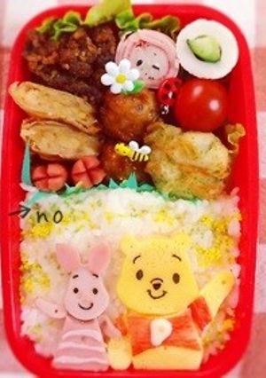 キャラ弁☆プーさんピグレットのお弁当-レシピのメイン写真