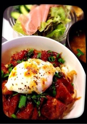 豚の月見照り焼き丼-レシピのメイン写真