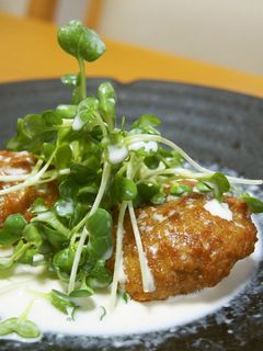 蓮根鶏だんご♪からしソースで♪-レシピのメイン写真