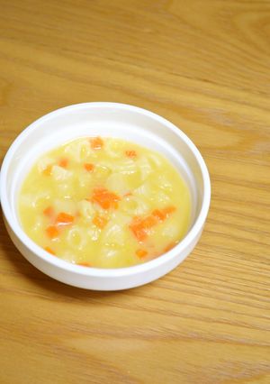 離乳食*中期～『マカロニのスープ仕立て』-レシピのメイン写真
