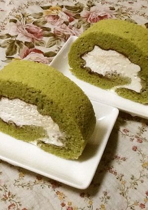糖質制限！大豆粉で抹茶ロールケーキ-レシピのメイン写真