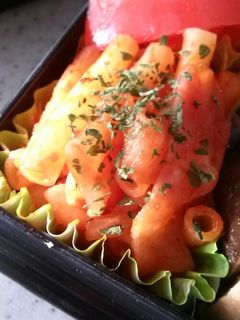 我が家のお弁当☆マカロニのケチャップ炒め-レシピのメイン写真