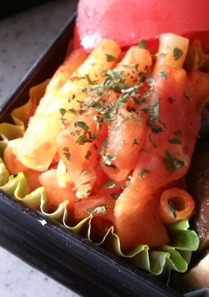 我が家のお弁当☆マカロニのケチャップ炒め-レシピのメイン写真